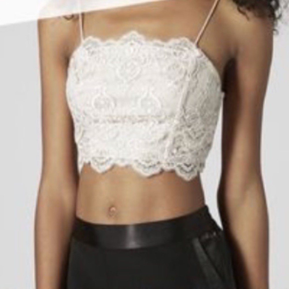 Topshop Lace Crop Top